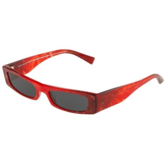 Alain Mikli x Alexandre Vauthier A05039 Edwidge Rectangular Sunglasses in Red - Picture 2 of 11